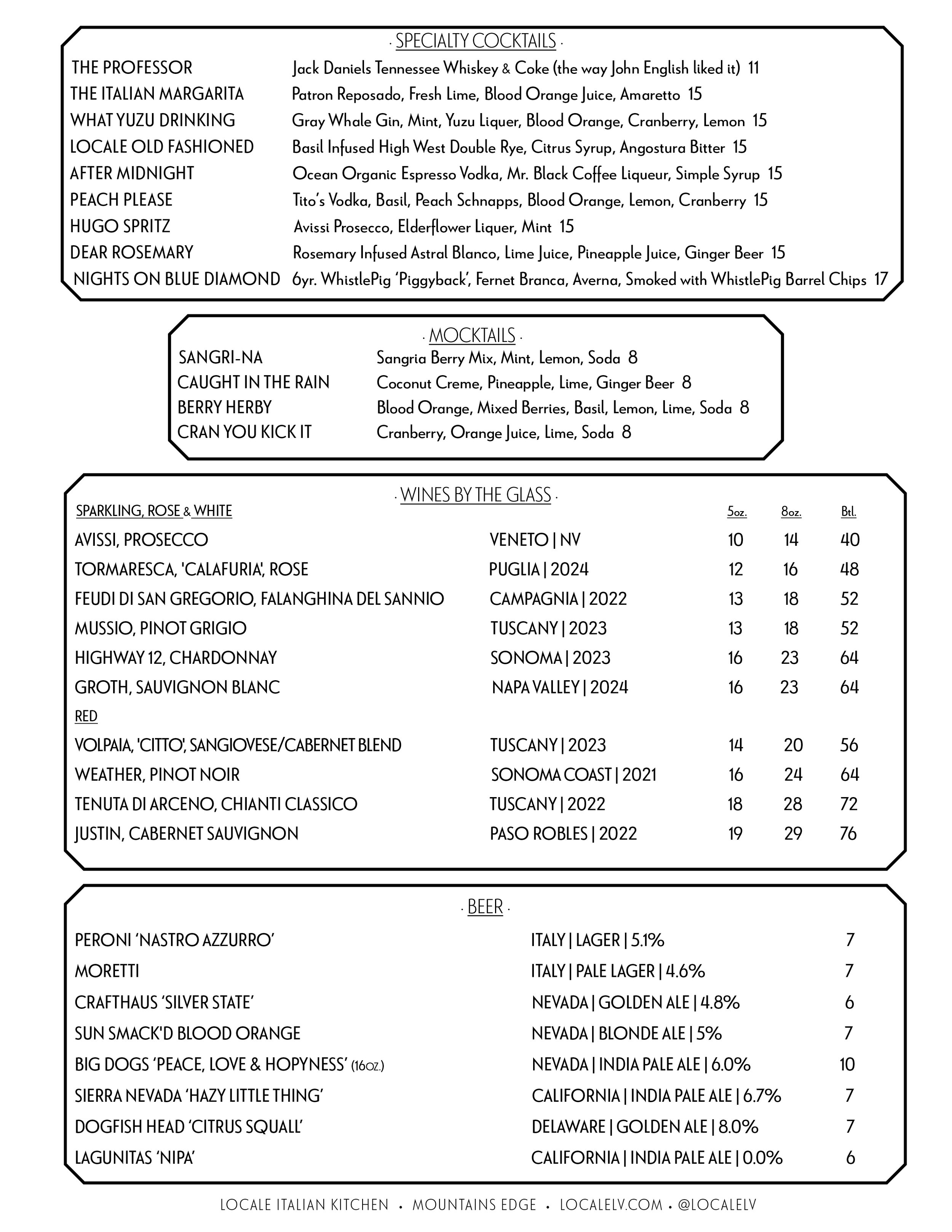 Locale Italian Kitchen - Homemade Italian Cuisine & Craft Cocktails